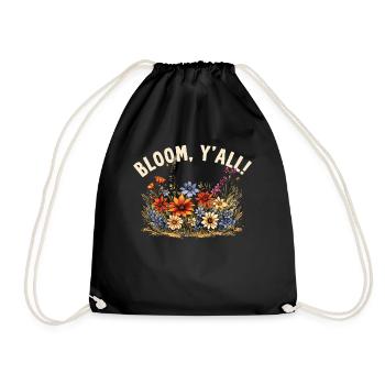 Champs de fleurs sauvages Fleurs sauvages Bluebonnet - Sac de sport léger - noir - Devant