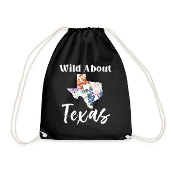 Champs de fleurs sauvages Fleurs sauvages Bluebonnet - Sac de sport léger - noir - Devant