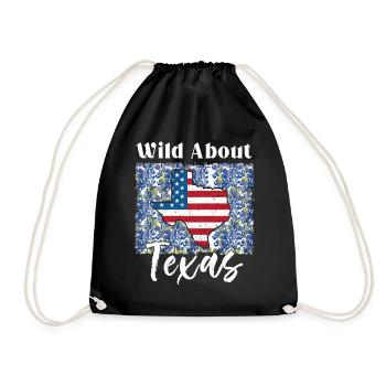 Champs de fleurs sauvages Fleurs sauvages Bluebonnet - Sac de sport léger - noir - Devant