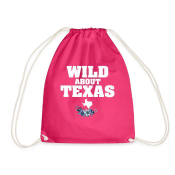 Wildflower Fields Wildflowers Bluebonnet - Drawstring Bag - fuchsia - Front
