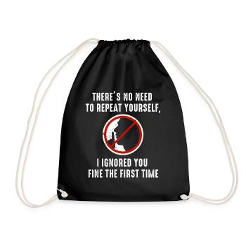Il n’est pas nécessaire de vous répéter - Sac de sport léger - noir - Devant