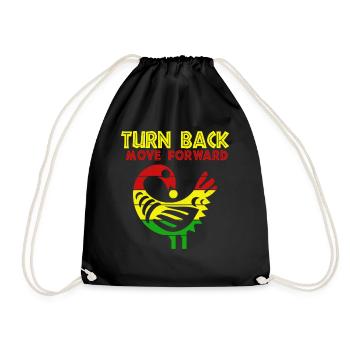 Sankofa Symbol Adinkra Ghana Black - Drawstring Bag - black - Front