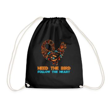Sankofa Symbol Adinkra Ghana Black - Drawstring Bag - black - Front