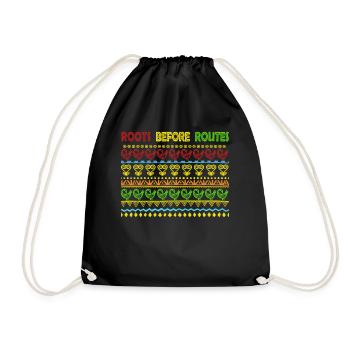 Sankofa Symbol Adinkra Ghana Black - Drawstring Bag - black - Front