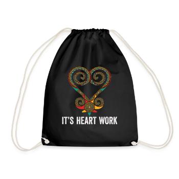Sankofa Symbol Adinkra Ghana Black - Drawstring Bag - black - Front