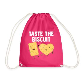 Taste The Biscuit Taste The Goodness - Drawstring Bag - fuchsia - Front