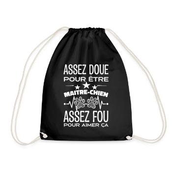 Assez Doue Pour Etre MAITRE CHIEN - Sac de sport léger - noir - Devant
