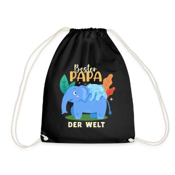 Best Dad in the World Design for Father's Day - Drawstring Bag - black - Front