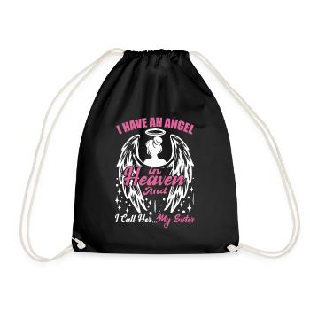 I Miss My Family Memorial Guardian Angel In Heaven - Sac de sport léger - noir - Devant