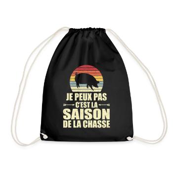 Je Peux Pas C'est La Saison De La Chasse - Sac de sport léger - noir - Devant