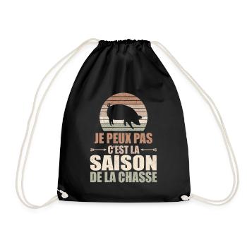 Je Peux Pas C'est La Saison De La Chasse - Sac de sport léger - noir - Devant