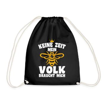 No time, my people need me - Drawstring Bag - black - Front