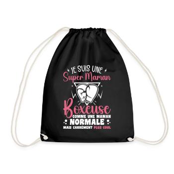 Maman Boxeuse Comme Maman Normale Mais Plus Cool - Sac de sport léger - noir - Devant