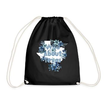 Wildflower Fields Wildflowers Bluebonnet - Drawstring Bag - black - Front