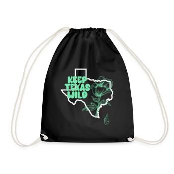 Wildflower Fields Wildflowers Bluebonnet - Drawstring Bag - black - Front