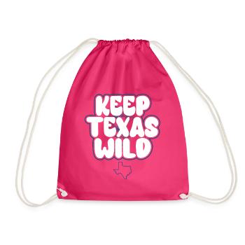 Wildflower Fields Wildflowers Bluebonnet - Drawstring Bag - fuchsia - Front