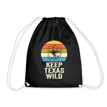 Wildflower Fields Wildflowers Bluebonnet - Drawstring Bag - black - Front