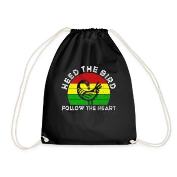 Sankofa Symbol Adinkra Ghana Black - Drawstring Bag - black - Front
