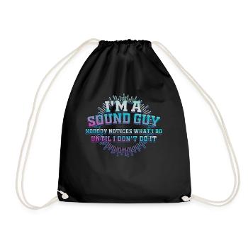 Sound Guy Not A Magician - Drawstring Bag - black - Front