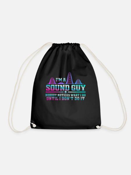 Sound Guy Not A Magician - Drawstring Bag - black