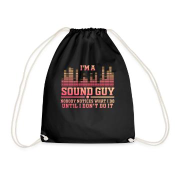 Sound Guy Not A Magician - Drawstring Bag - black - Front