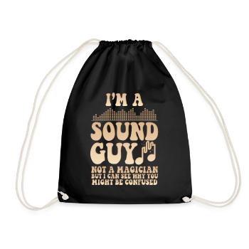 Sound Guy Not A Magician - Drawstring Bag - black - Front