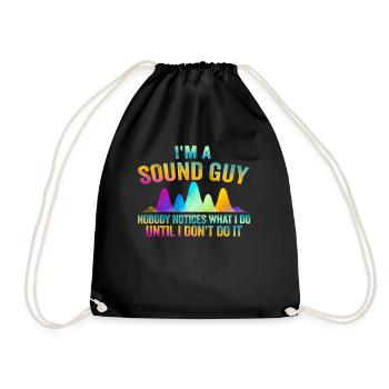 Sound Guy Not A Magician - Drawstring Bag - black - Front