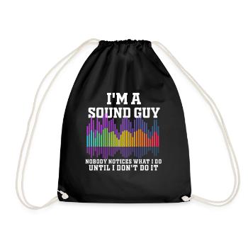 Sound Guy Not A Magician - Drawstring Bag - black - Front