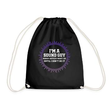 Sound Guy Not A Magician - Drawstring Bag - black - Front