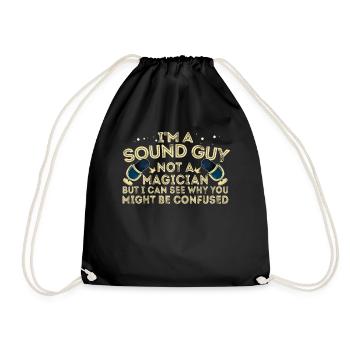 Le gars du son n'est pas un magicien - Sac de sport léger - noir - Devant
