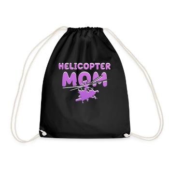Helikopter Eltern Lustige Helikoptermutter - Turnbeutel - Schwarz - Vorne