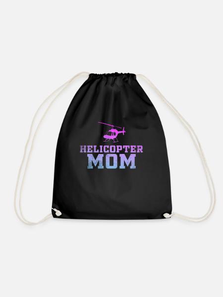 Helikopter Eltern Lustige Helikoptermutter - Turnbeutel - Schwarz
