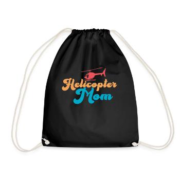 Helikopter Eltern Lustige Helikoptermutter - Turnbeutel - Schwarz - Vorne
