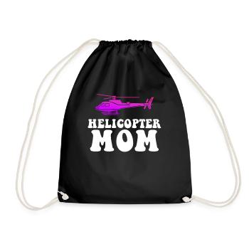 Helikopter Eltern Lustige Helikoptermutter - Turnbeutel - Schwarz - Vorne