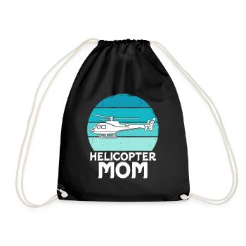 Helikopter Eltern Lustige Helikoptermutter - Turnbeutel - Schwarz - Vorne