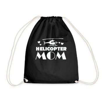 Helikopter Eltern Lustige Helikoptermutter - Turnbeutel - Schwarz - Vorne