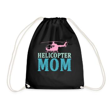 Helikopter Eltern Lustige Helikoptermutter - Turnbeutel - Schwarz - Vorne