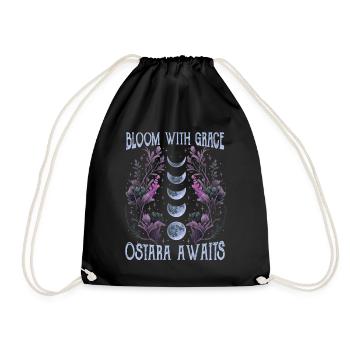 Ostara Witch Moon Eostre Spring Eastern - Drawstring Bag - black - Front