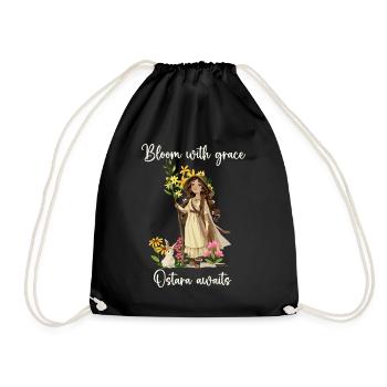 Ostara Witch Moon Eostre Spring Eastern - Drawstring Bag - black - Front