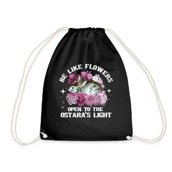 Ostara Witch Moon Eostre Spring Eastern - Drawstring Bag - black - Front