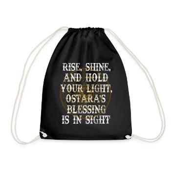 Ostara Witch Moon Eostre Spring Eastern - Drawstring Bag - black - Front