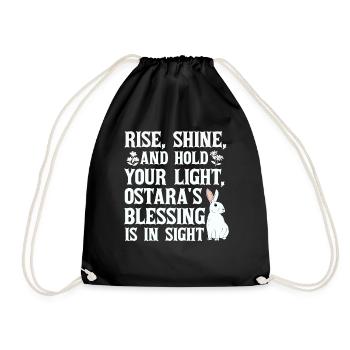 Ostara Witch Moon Eostre Spring Eastern - Drawstring Bag - black - Front