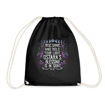 Ostara Witch Moon Eostre Spring Eastern - Drawstring Bag - black - Front