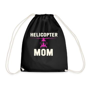 Helikopter Eltern Lustige Helikoptermutter - Turnbeutel - Schwarz - Vorne