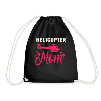 Helikopter Eltern Lustige Helikoptermutter - Turnbeutel - Schwarz - Vorne