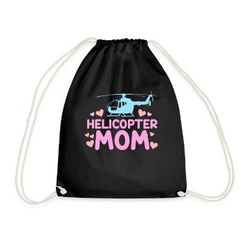 Helikopter Eltern Lustige Helikoptermutter - Turnbeutel - Schwarz - Vorne