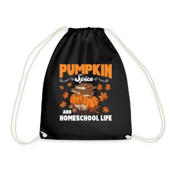 Pumpkin Spice Und Homeschool-Leben - Turnbeutel - Schwarz - Vorne