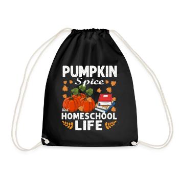 Pumpkin Spice Und Homeschool-Leben - Turnbeutel - Schwarz - Vorne