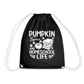 Pumpkin Spice Und Homeschool-Leben - Turnbeutel - Schwarz - Vorne