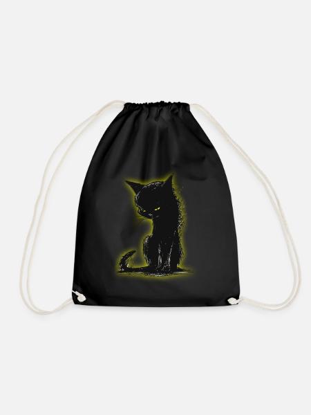 Katze schwarz Cat black - Turnbeutel - Schwarz